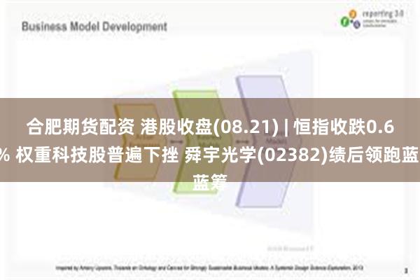 合肥期货配资 港股收盘(08.21) | 恒指收跌0.69% 权重科技股普遍下挫 舜宇光学(02382)绩后领跑蓝筹