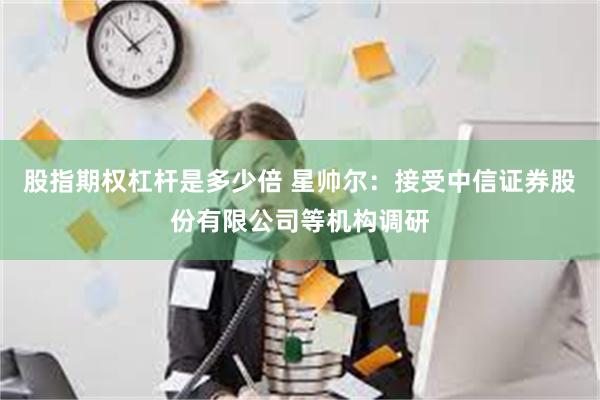 股指期权杠杆是多少倍 星帅尔：接受中信证券股份有限公司等机构调研